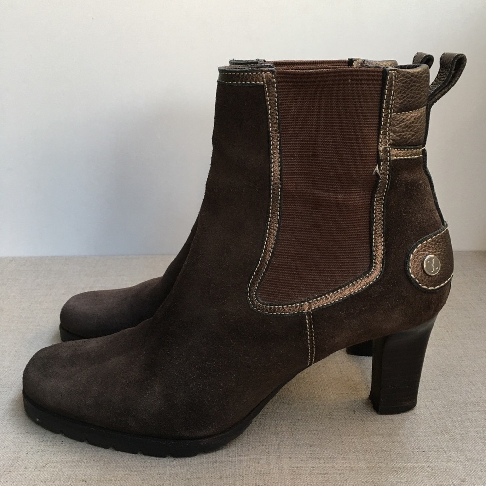 Cole Haan Women US 7.5 Brown Suede Ankle Boots